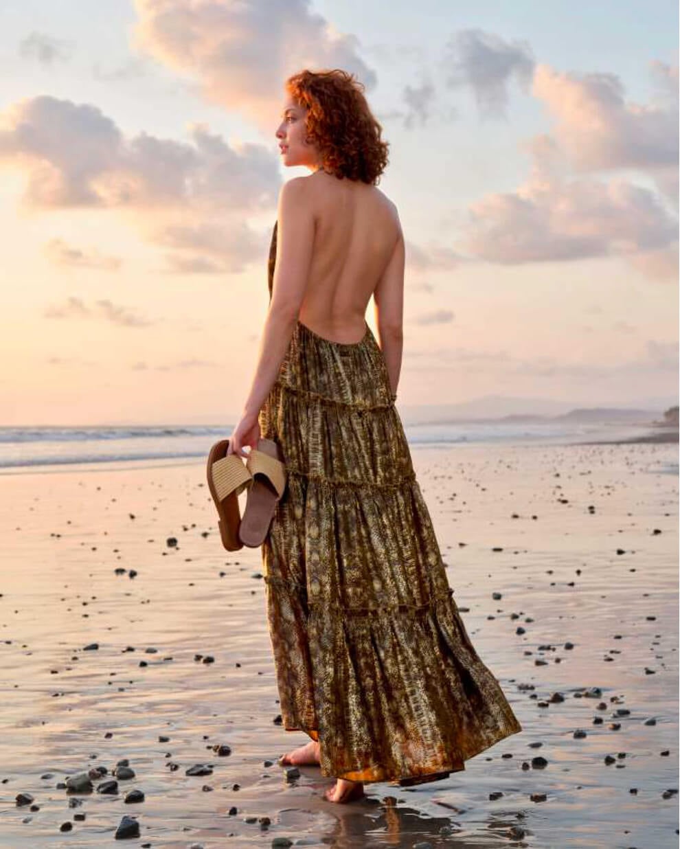 Robe longue en tulle pour femme Récif de corail